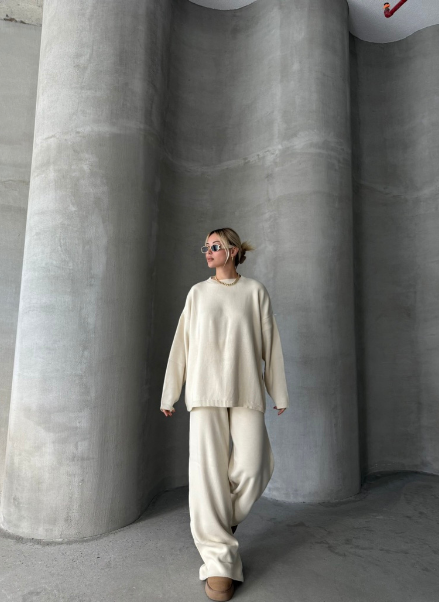 BEJ BİSİKLET YAKA TRİKO TAKIM