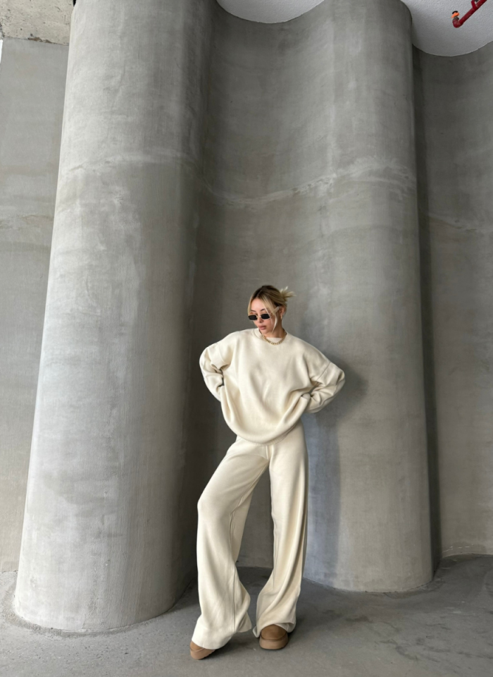 BEJ BİSİKLET YAKA TRİKO TAKIM