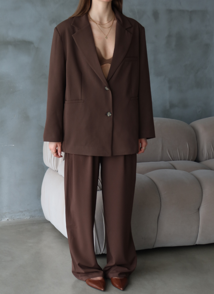 KAHVE PALAZZO PANTOLON