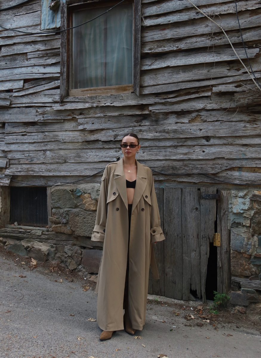 CAMEL OVERSIZE TRENÇKOT