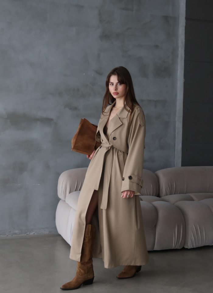 CAMEL OVERSIZE TRENÇKOT