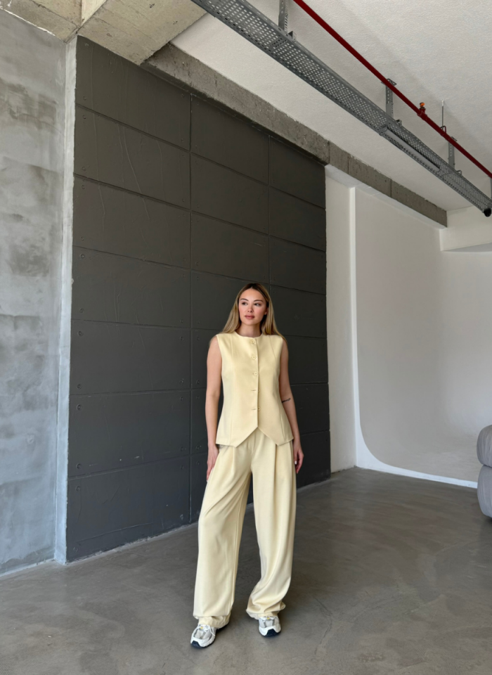 SARI MASKÜLEN PANTOLON