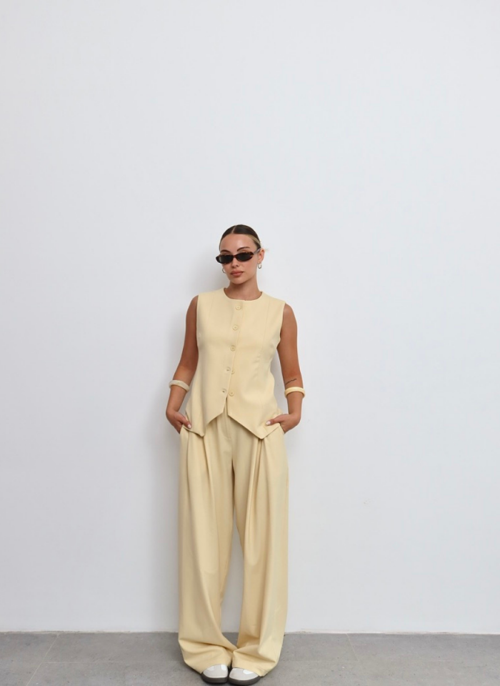 SARI MASKÜLEN PANTOLON