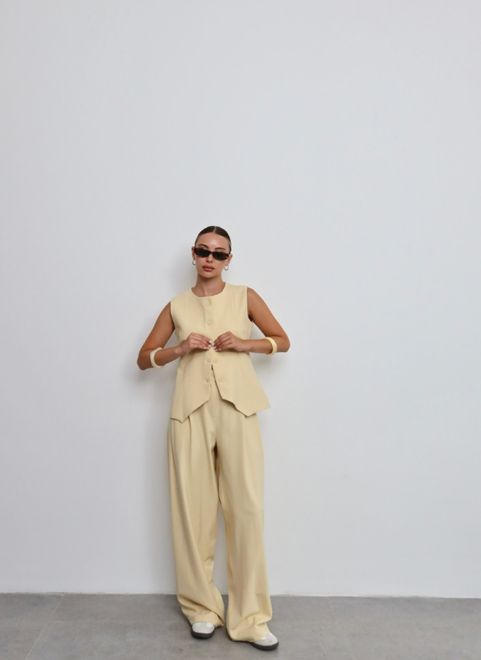 SARI MASKÜLEN PANTOLON