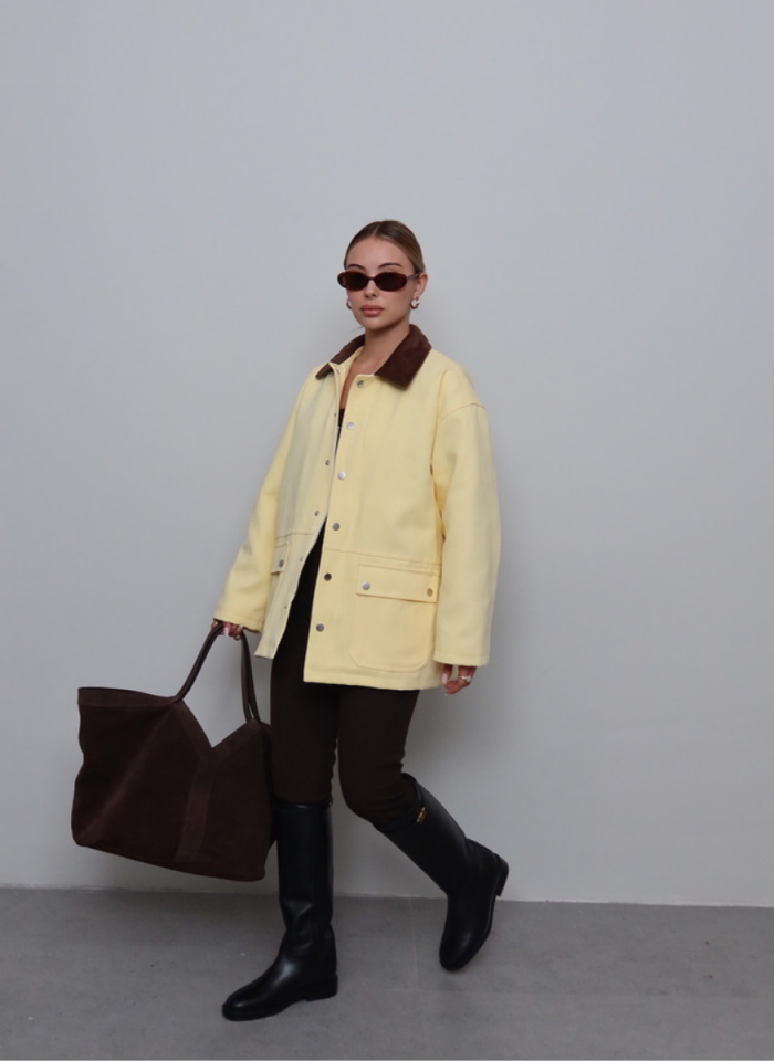 SARI GABARDİN CEKET