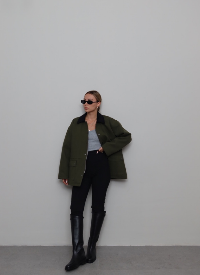 HAKİ GABARDİ CEKET