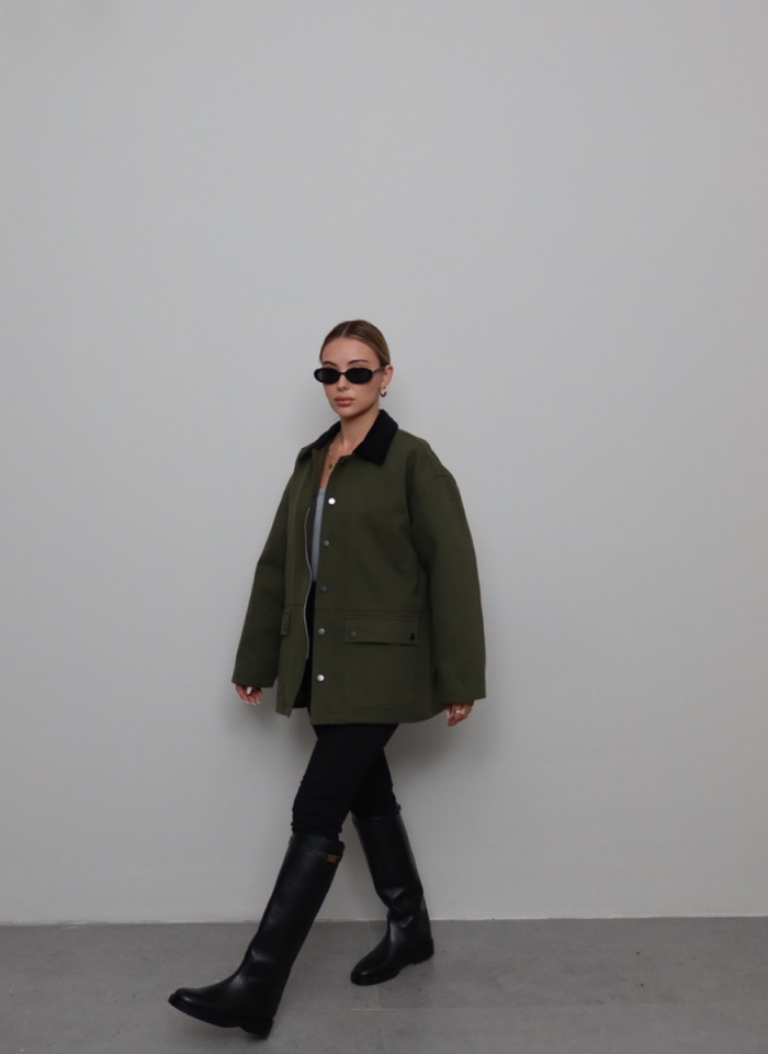 HAKİ GABARDİ CEKET