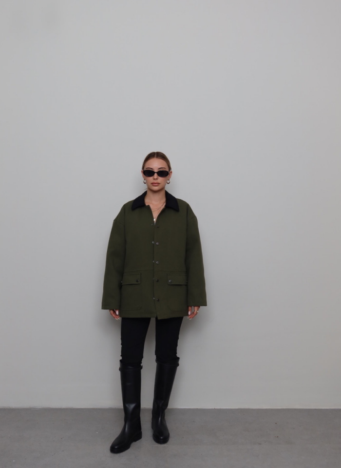 HAKİ GABARDİ CEKET