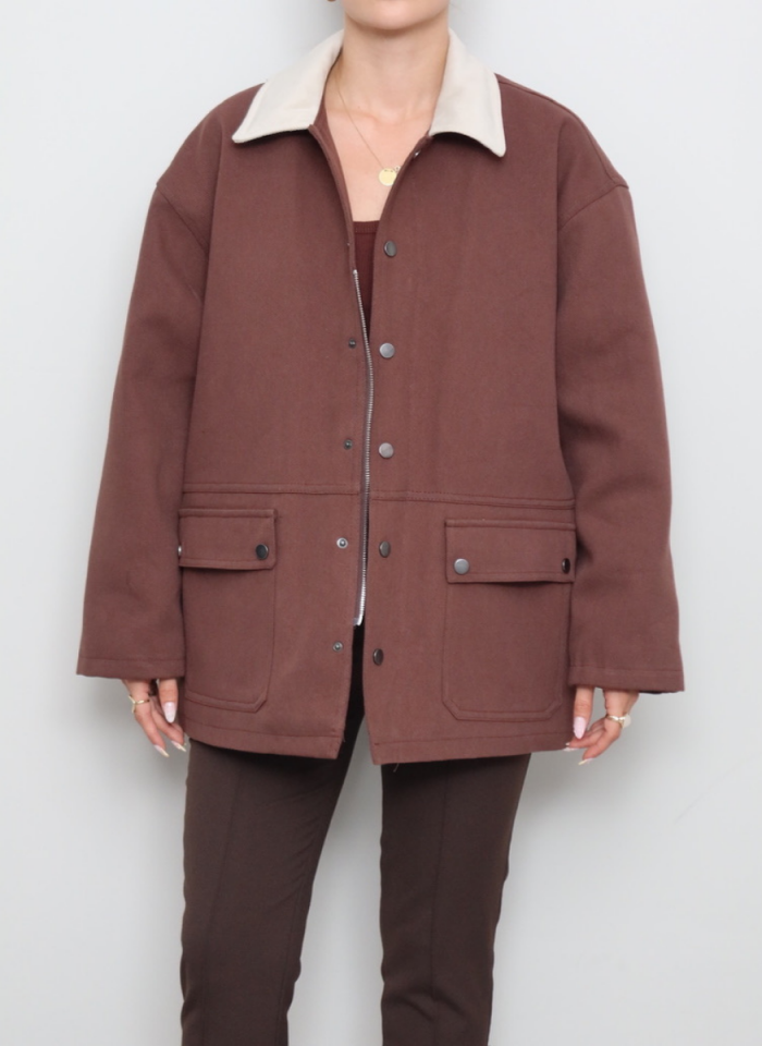 KAHVE GABARDİN CEKET