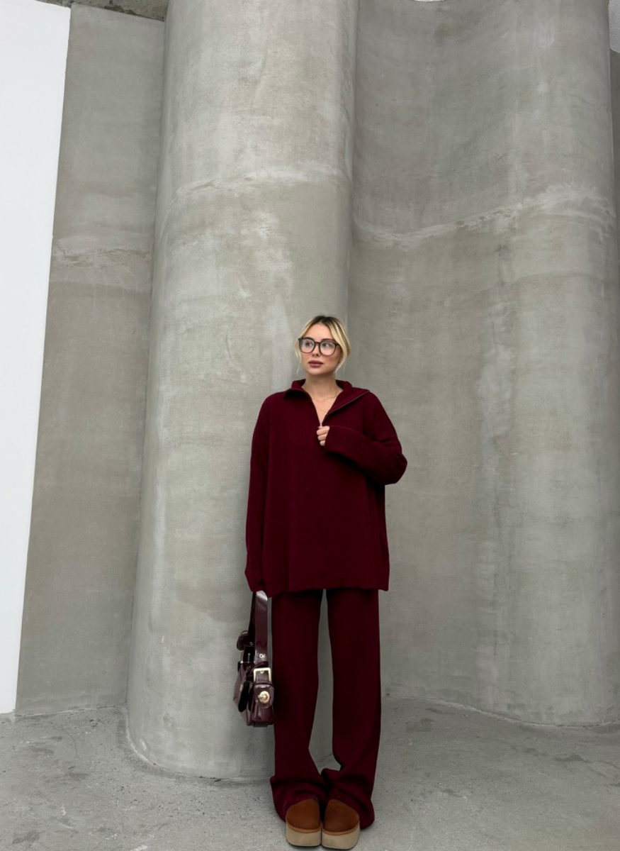 BORDO FERMUARLI TRİKO TAKIM