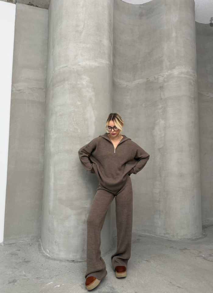 KAHVE FERMUARLI TRİKO TAKIM