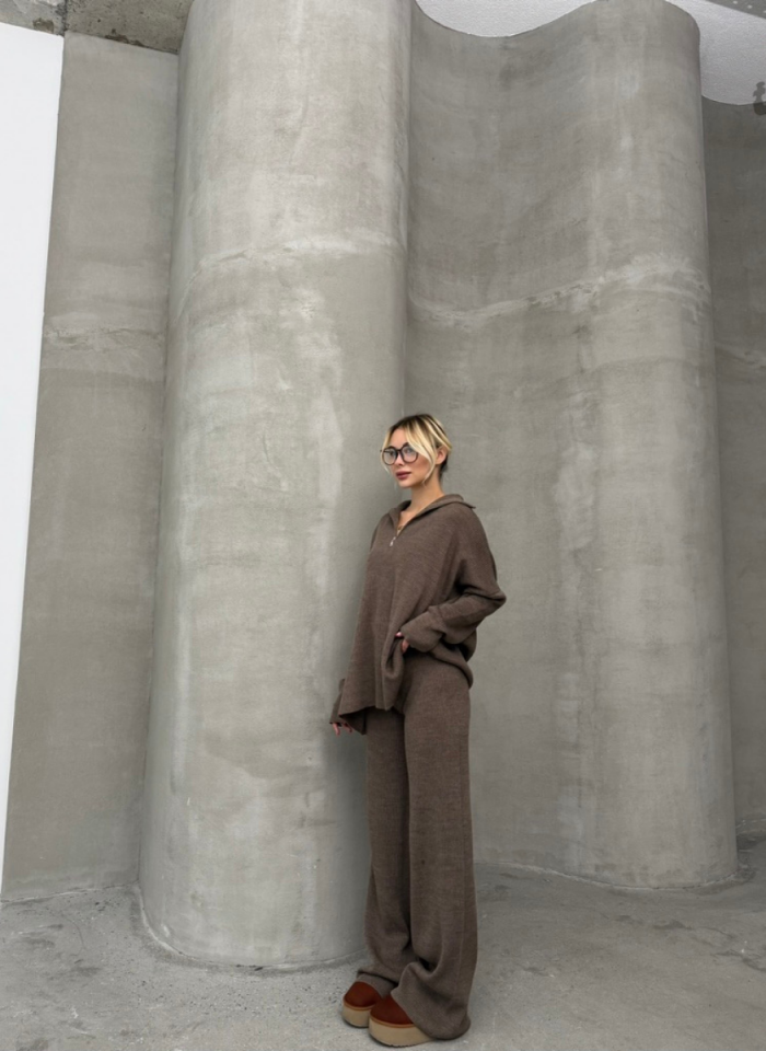 KAHVE FERMUARLI TRİKO TAKIM