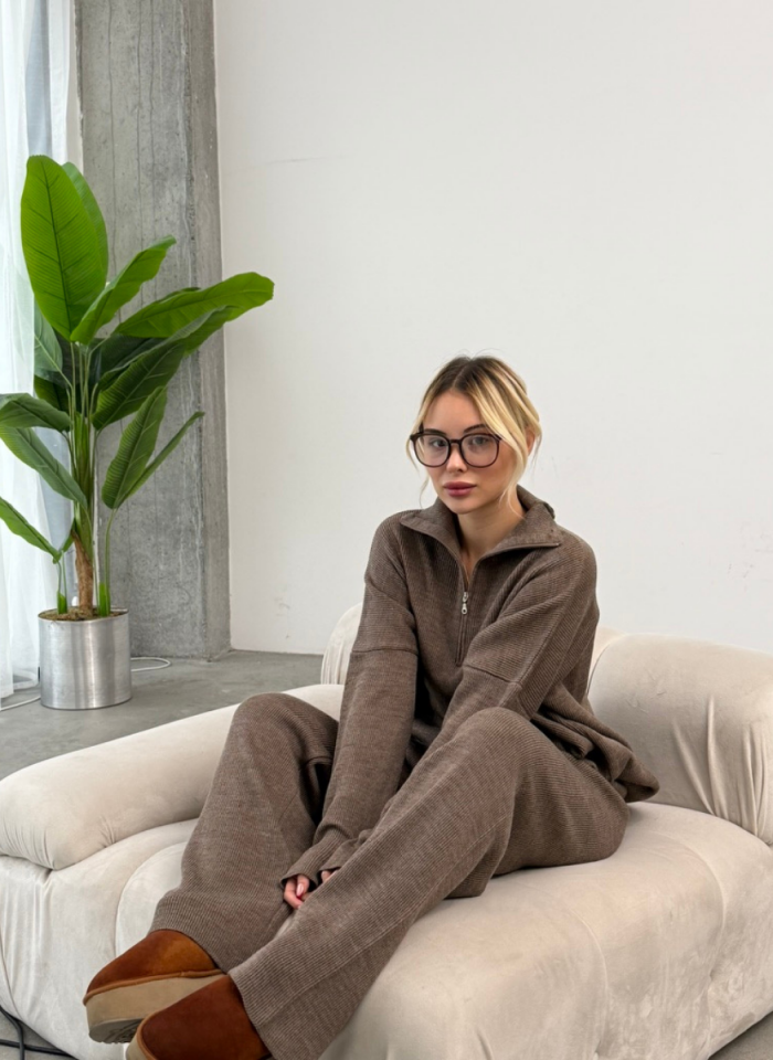 KAHVE FERMUARLI TRİKO TAKIM