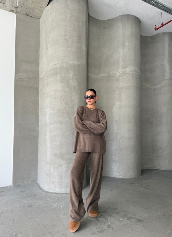 KAHVE BİSİKLET YAKA TRİKO TAKIM