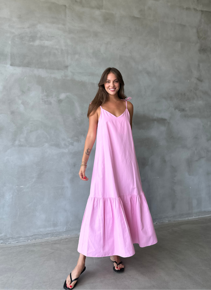 LOWELY PEMBE ASKILI ELBİSE