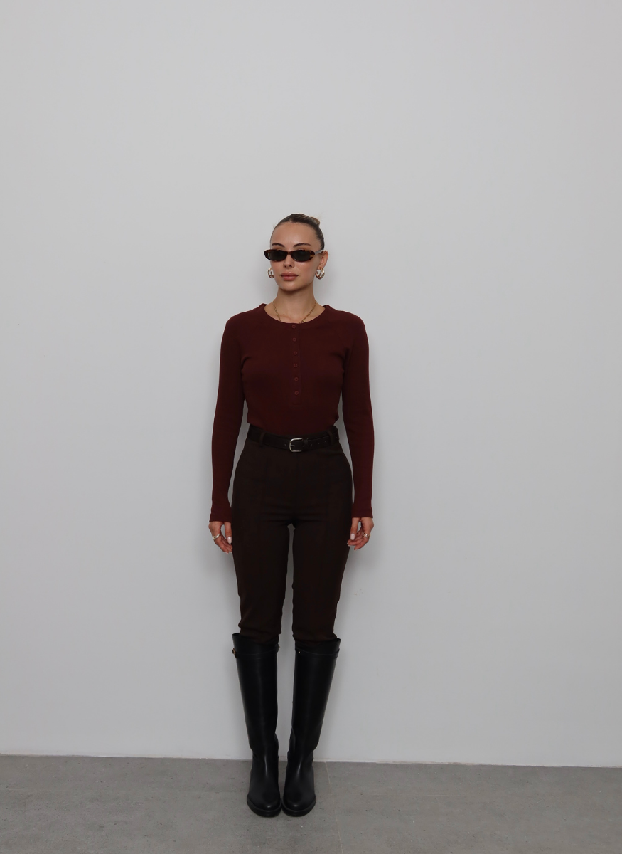 KAHVE KAŞKORSE BLUZ