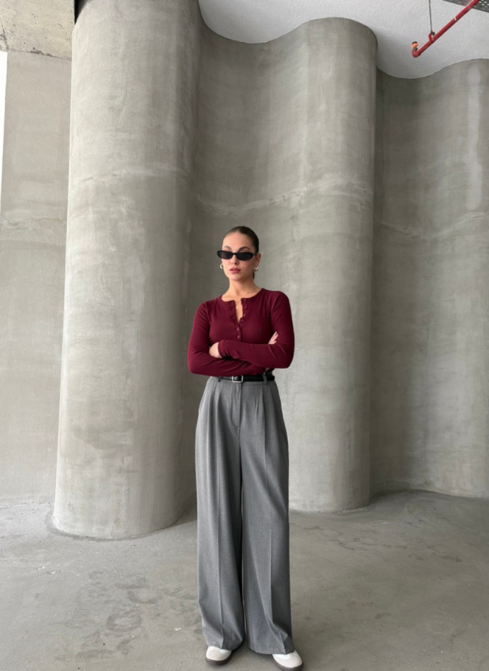 BORDO KAŞKORSE BLUZ