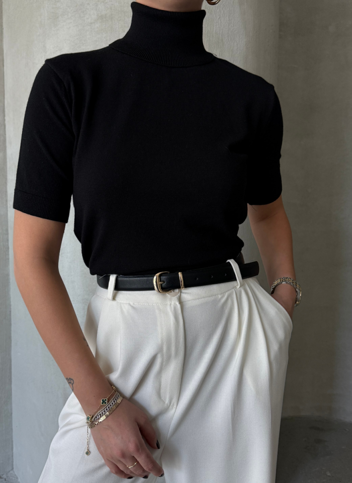 SİYAH KISA KOL CORSMAN KAZAK