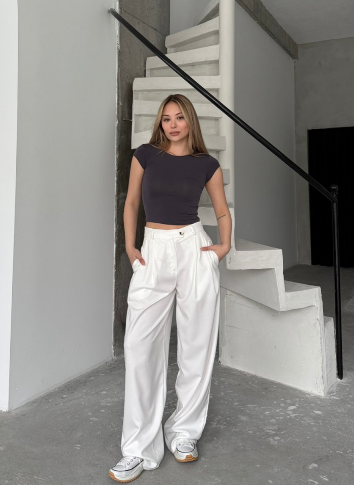 BEYAZ MASKÜLEN PANTOLON