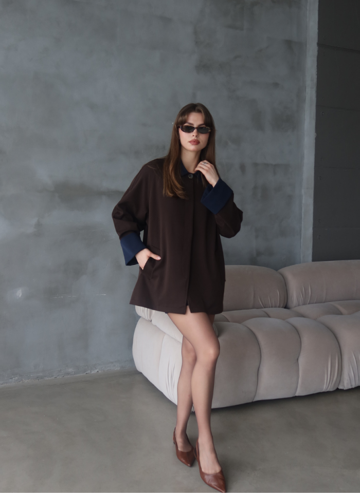 KAHVE GABARDİN TAKIM