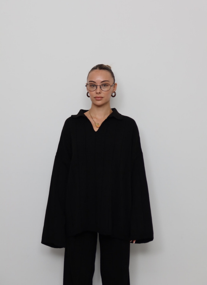 SİYAH POLO YAKA TRİKO TAKIM