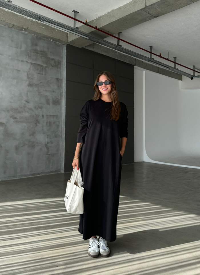 SİYAH PENYE ELBİSE