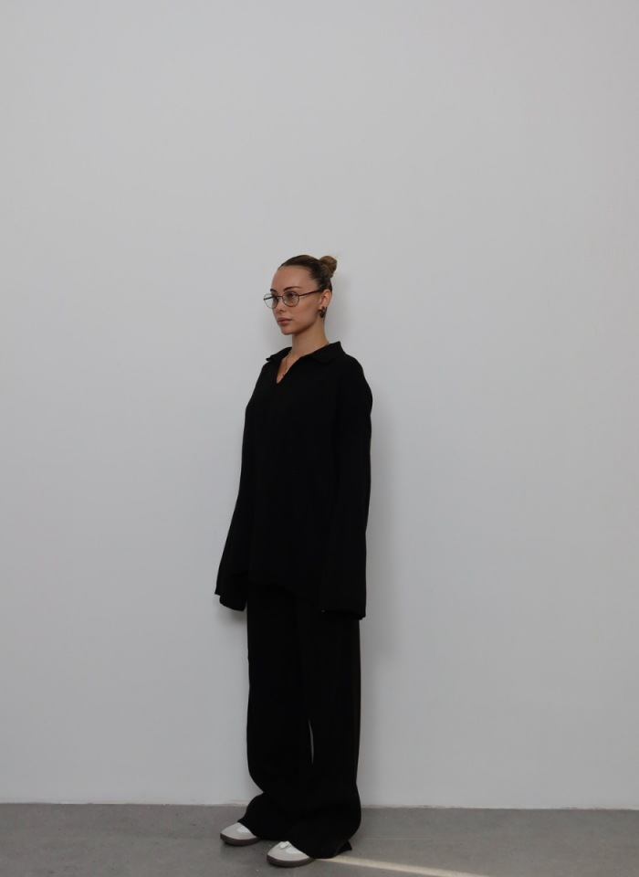 SİYAH POLO YAKA TRİKO TAKIM