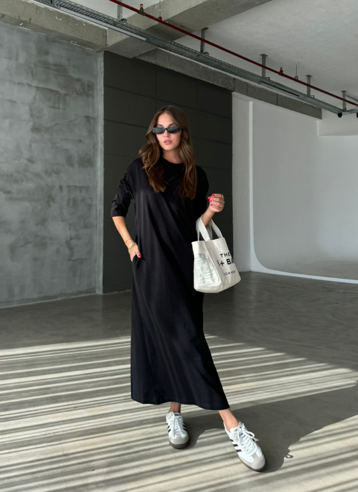 SİYAH PENYE ELBİSE