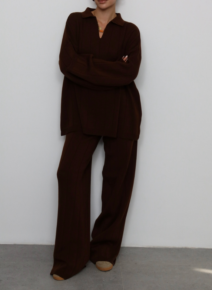 ACI KAHVE POLO YAKA TRİKO TAKIM