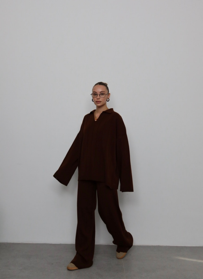 ACI KAHVE POLO YAKA TRİKO TAKIM