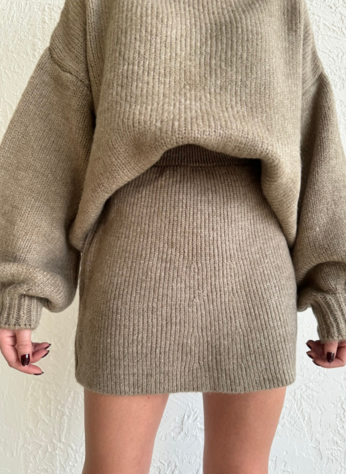 VİZON YUMOŞ TRİKO ETEK