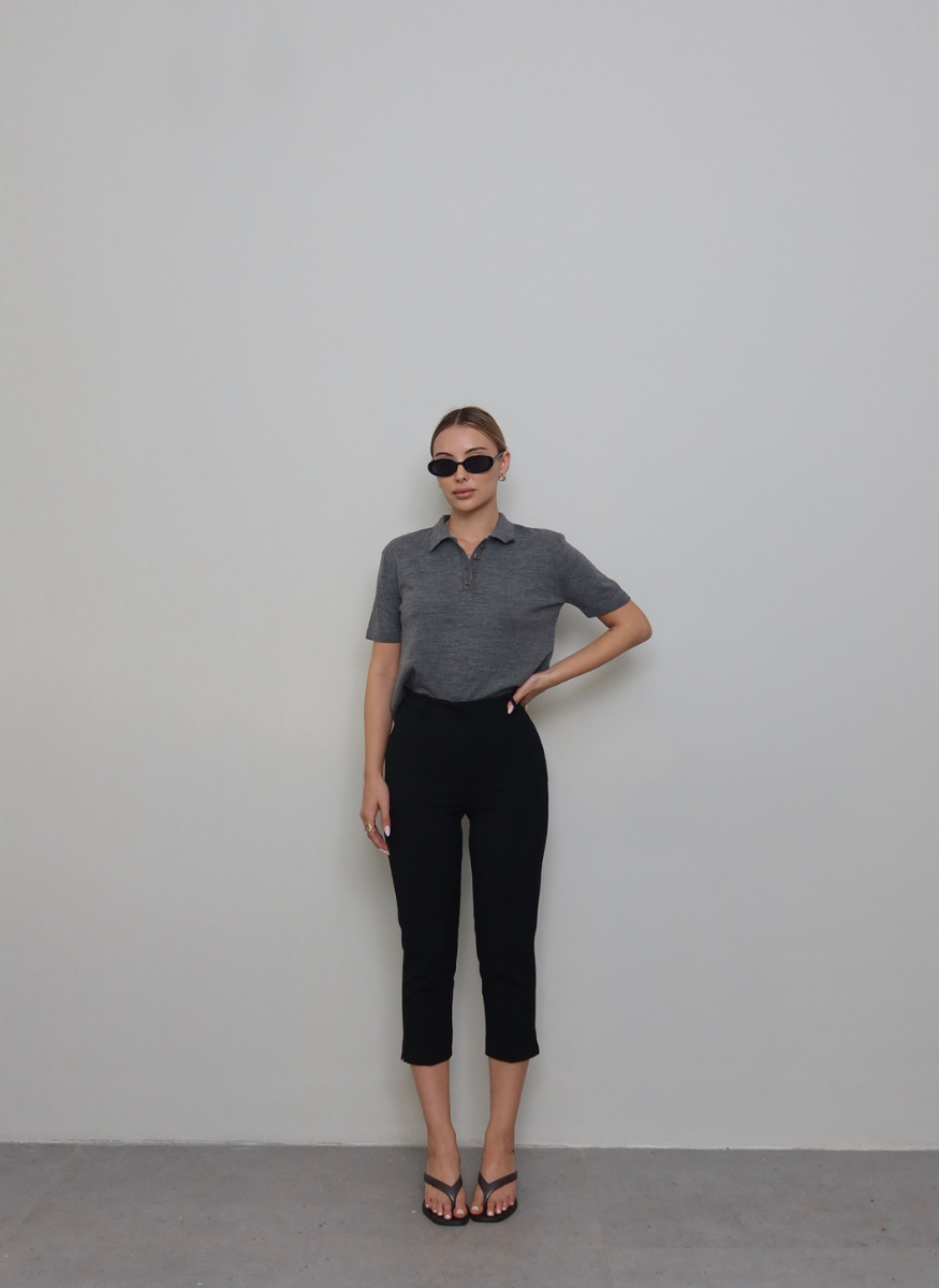 GRİ POLO YAKA İNCE KAZAK