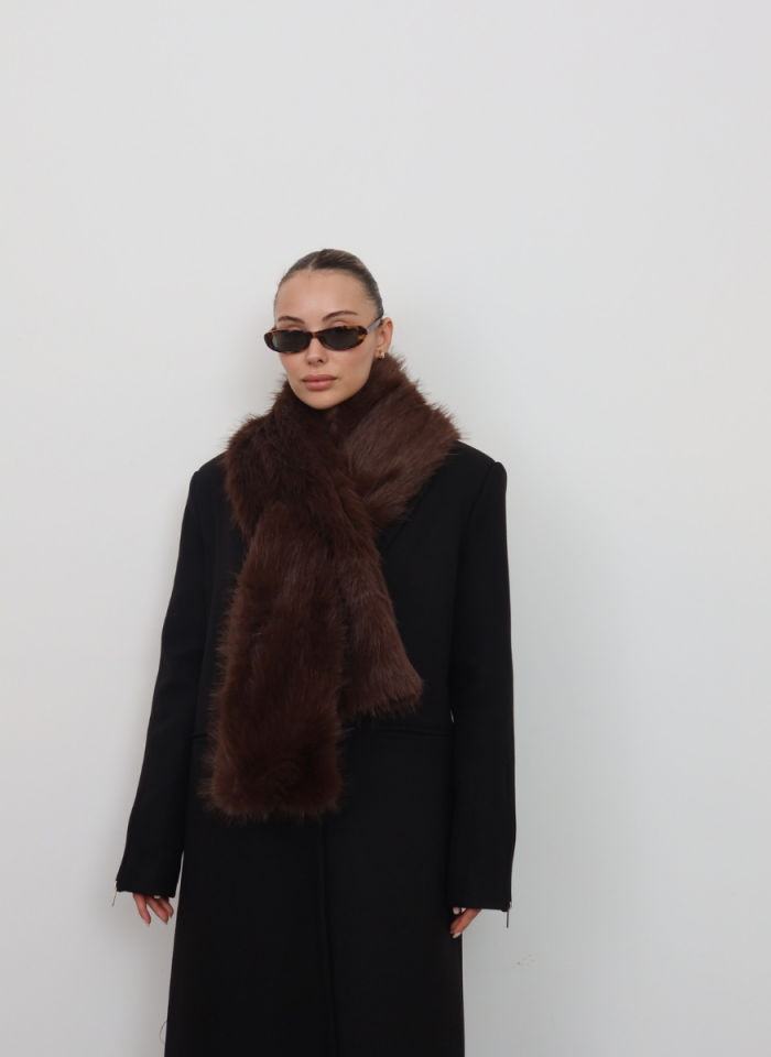 ACI KAHVE SUNİ KÜRK ATKI