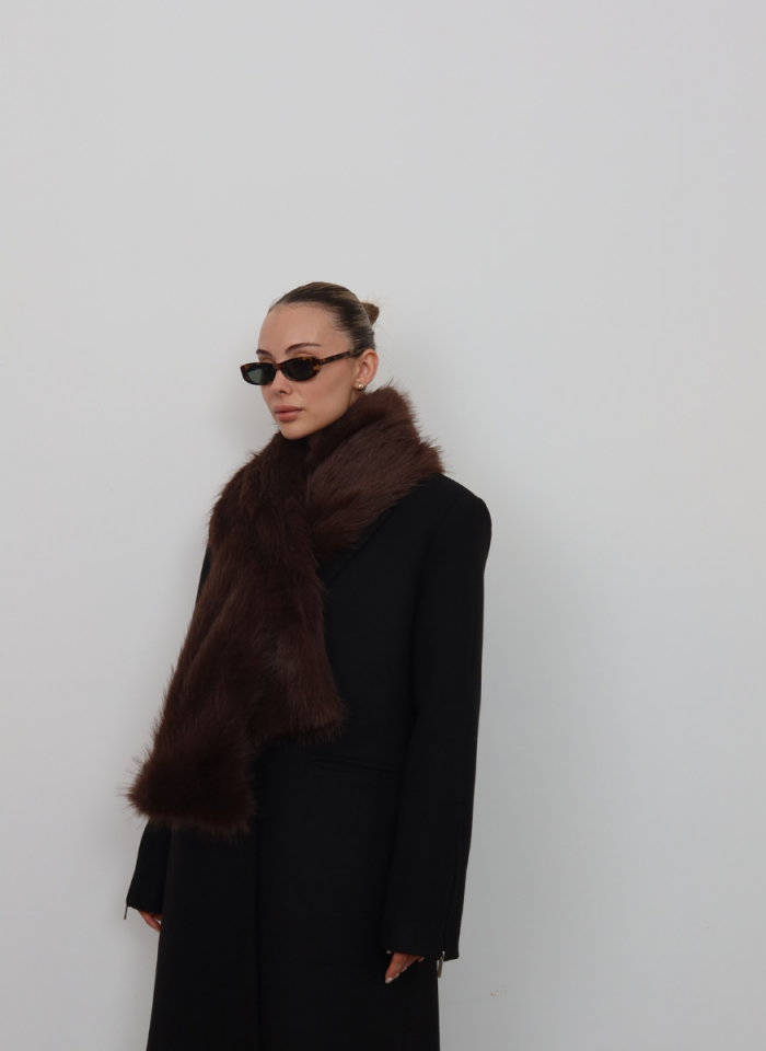 ACI KAHVE SUNİ KÜRK ATKI