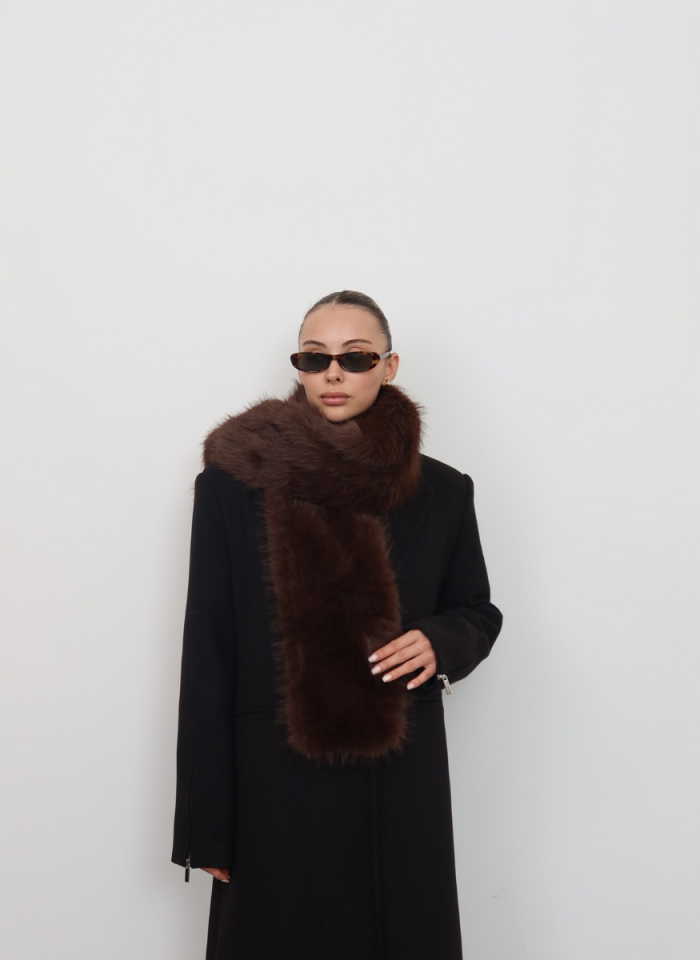 ACI KAHVE SUNİ KÜRK ATKI