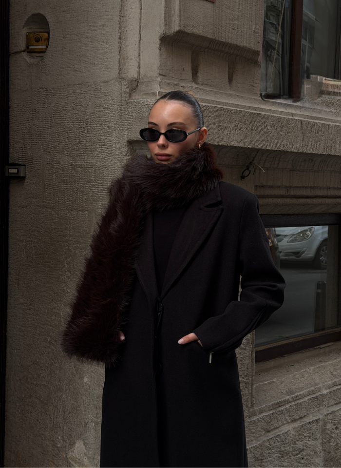 ACI KAHVE SUNİ KÜRK ATKI