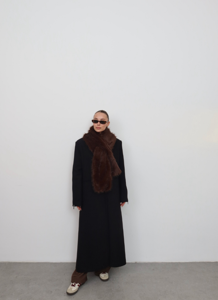 ACI KAHVE SUNİ KÜRK ATKI