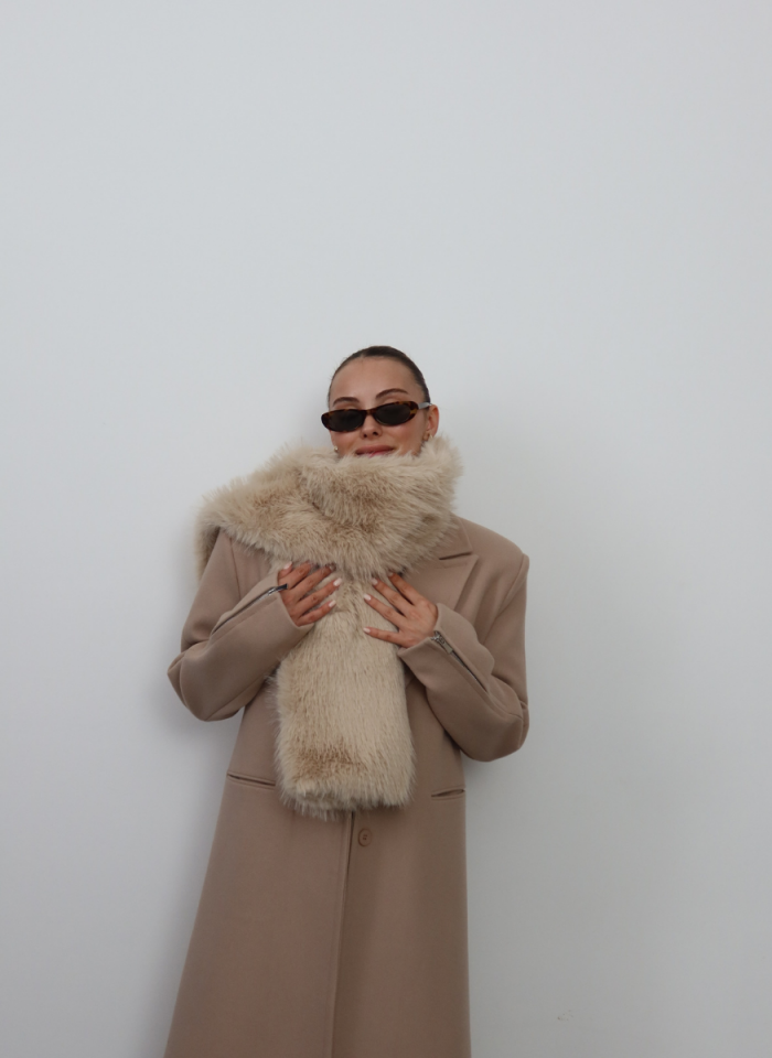 BEJ SUNİ KÜRK ATKI