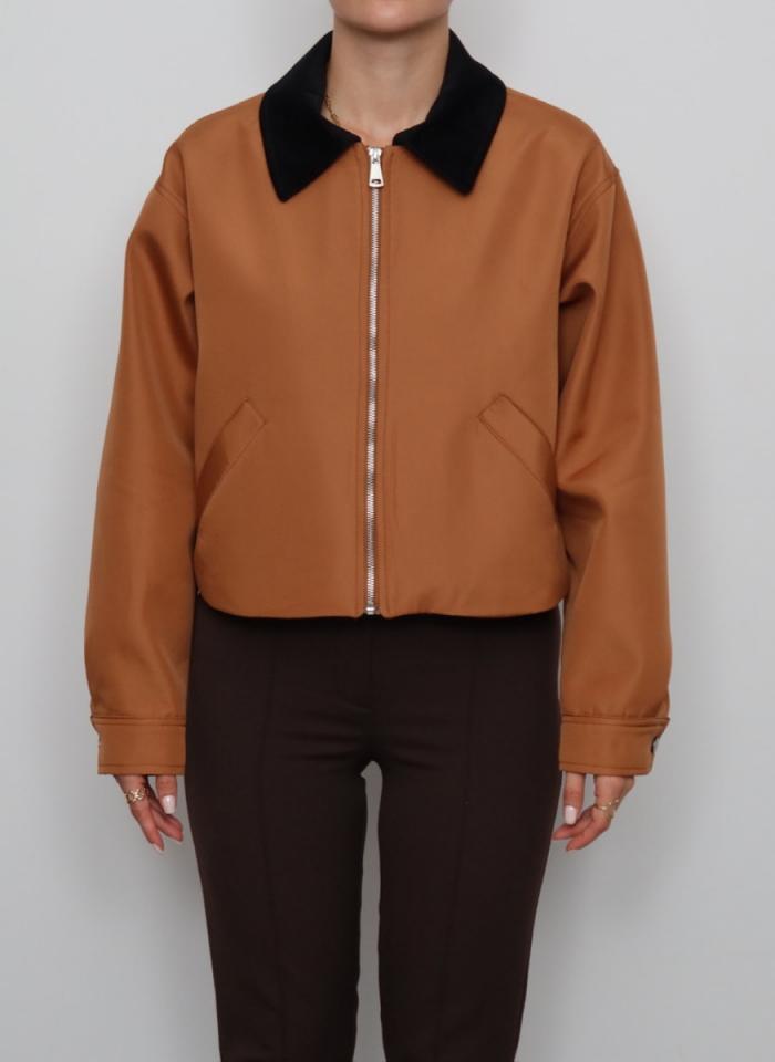 TABA KADİFE YAKALI BONDİT CEKET