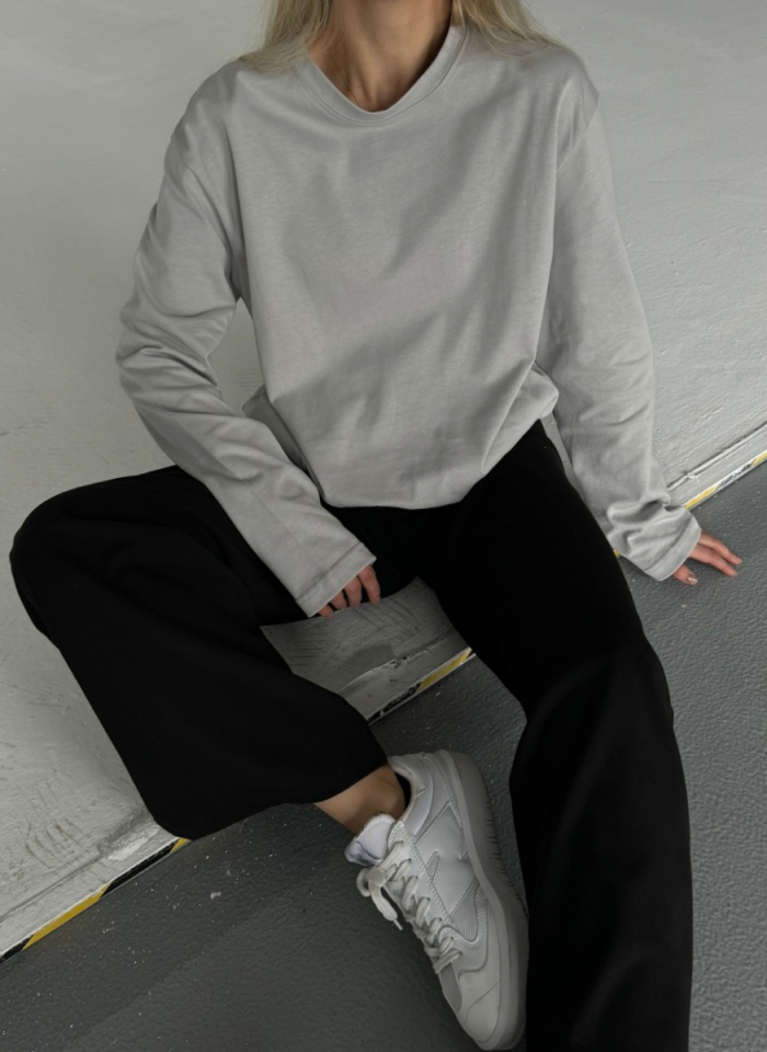 GRİ OVERSIZE BASIC T-SHIRT