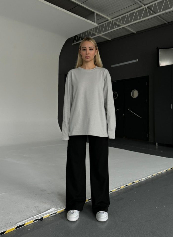 GRİ OVERSIZE BASIC T-SHIRT