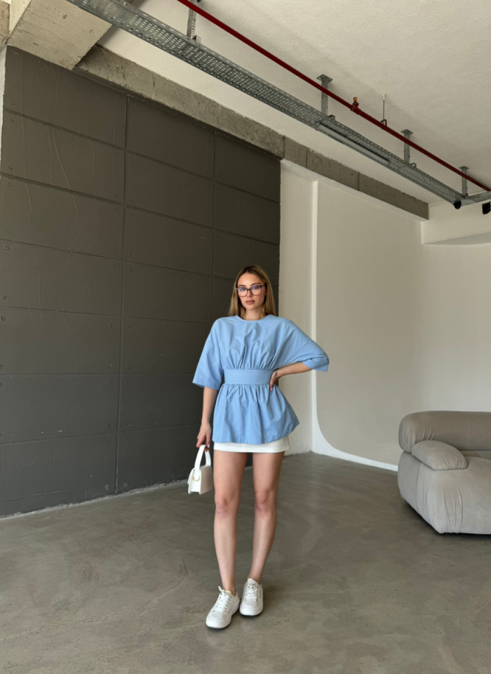 MAVİ POPLİN GÖMLEK