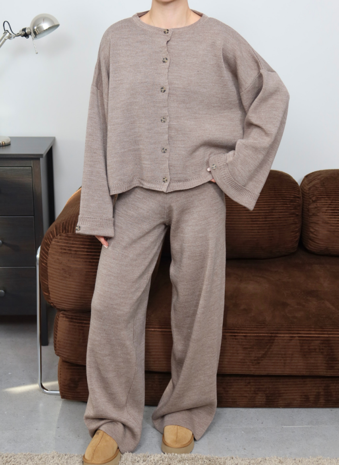 KAHVE HIRKALI TRİKO TAKIM