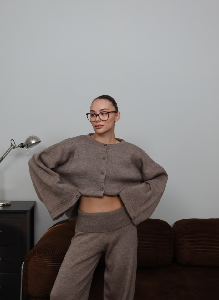 KAHVE HIRKALI TRİKO TAKIM