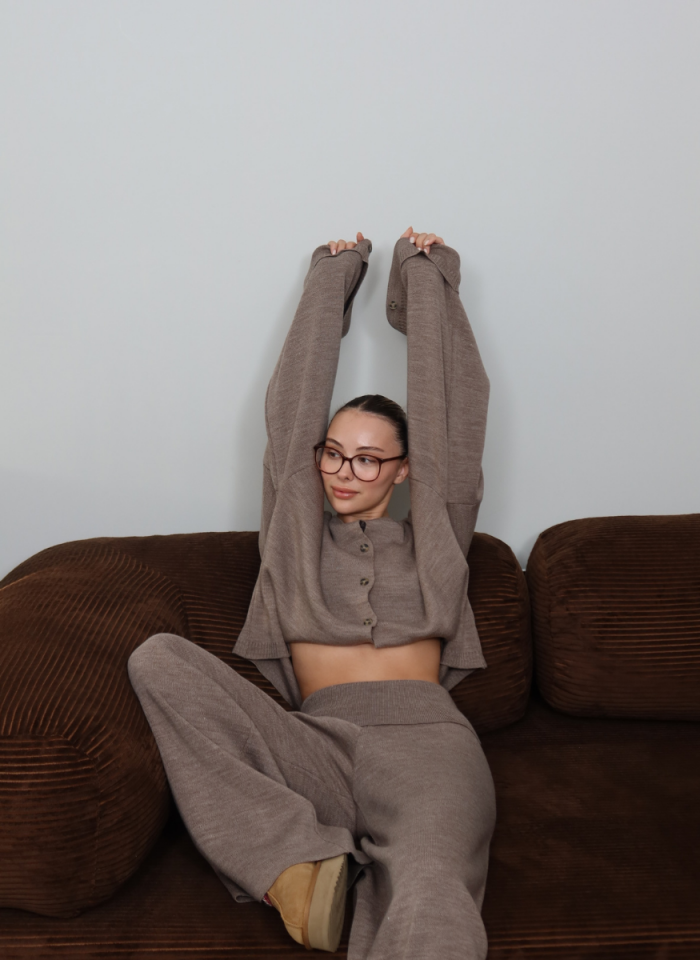 KAHVE HIRKALI TRİKO TAKIM