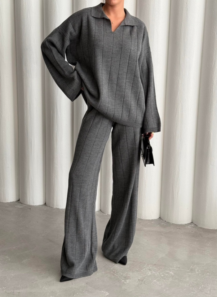 ANTRASİT POLO YAKA TRİKO TAKIM