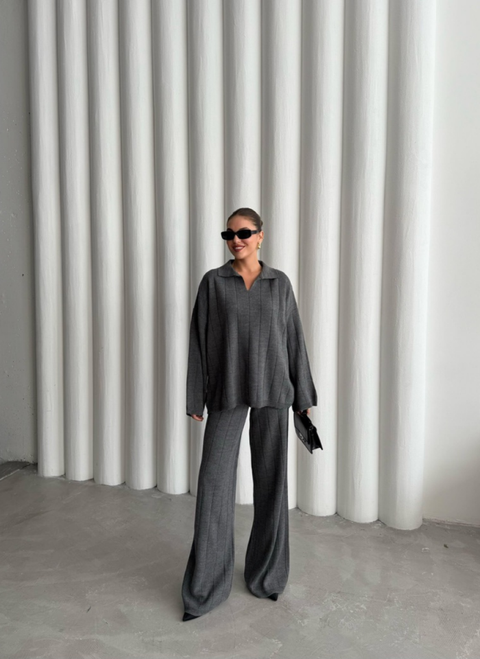 ANTRASİT POLO YAKA TRİKO TAKIM