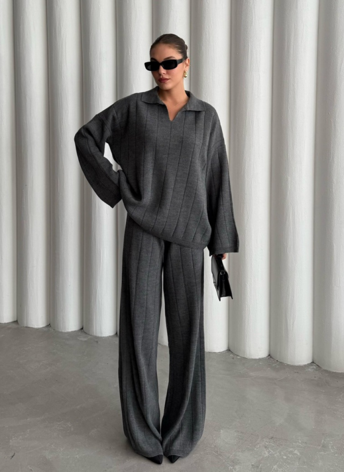 ANTRASİT POLO YAKA TRİKO TAKIM