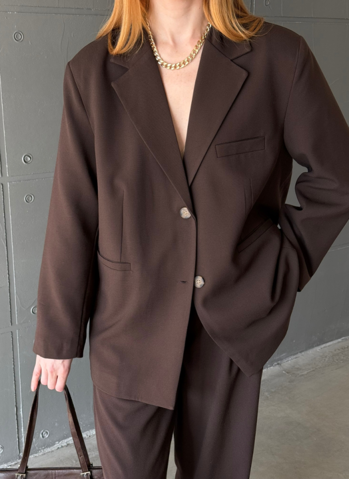 KAHVE OVERSİZE CEKET