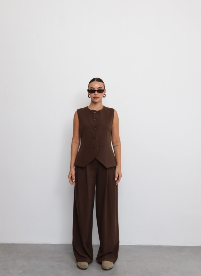 KAHVE MASKÜLEN  PANTOLON